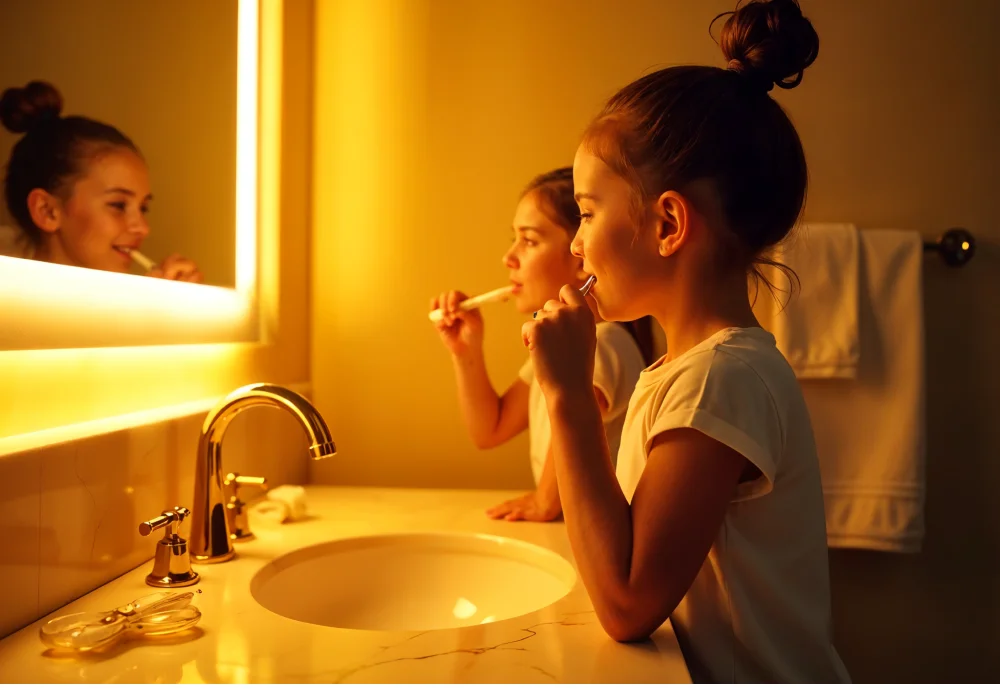 vanity lighted mirror